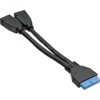 InLine USB 3.0 adapterkaabel sisemine 2x USB A-tüüpi emane / emaplaadi päis