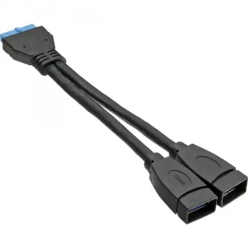 InLine USB 3.0 adapterkaabel sisemine 2x USB A-tüüpi emane / emaplaadi päis