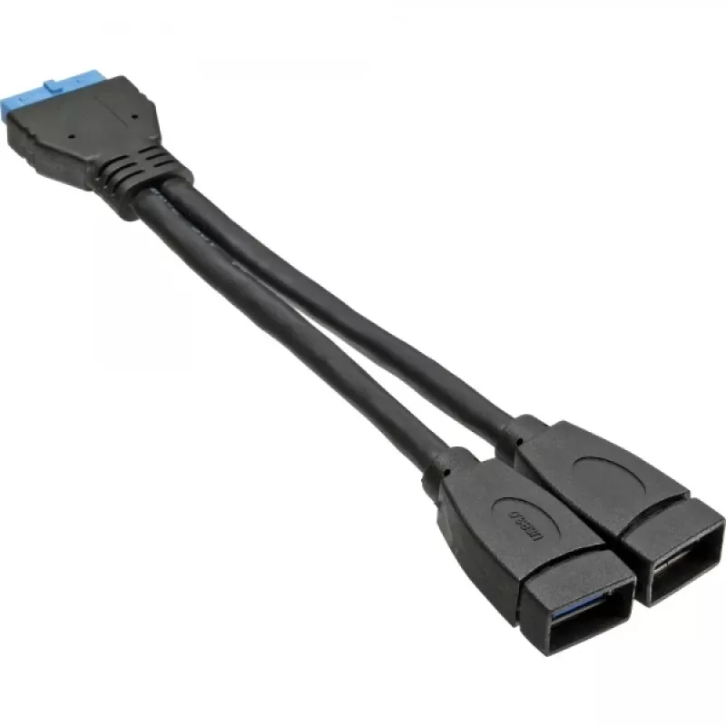 InLine USB 3.0 adapterkaabel sisemine 2x USB A-tüüpi emane / emaplaadi päis