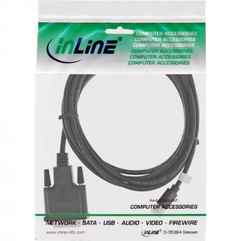 InLine Mini DisplayPort isane-DVI-D 24+1 isane kaabel, must/kuldne, 2 m