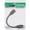 InLine HDMI Keystone adapterkaabel 4K/60Hz, HDMI A-pesa/emane, must, 0,2 m
