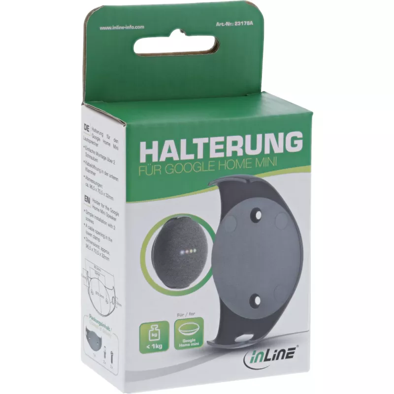 Seinakinnitus Google Home Mini jaoks InLine 23178A