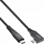 InLine USB4 kaabel, USB-C, ühepoolne nurk, PD 240W, 8K60Hz, TPE, must, 2m