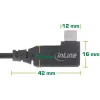 InLine USB4 kaabel, USB-C, ühepoolne nurk, PD 240W, 8K60Hz, TPE, must, 2m