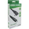 InLine USB4 kaabel, USB-C, ühepoolne nurk, PD 240W, 8K60Hz, TPE, must, 2m