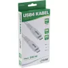 InLine USB4-kaabel, USB-C isane/isane, PD 240W, 8K60Hz, TPE, valge, 0,5 m