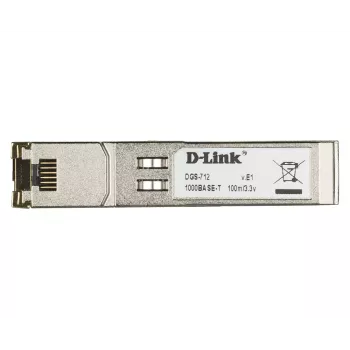 D-Link SFP 10/100/1000 BASE-T vasktransiiver, vask, 1000 Mbit/s, SFP, T, TX, 100 m, Gigabit Ethernet