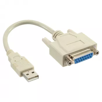 USB-adapterkaabel USB Type A-pistik DB15 emane InLine 33101