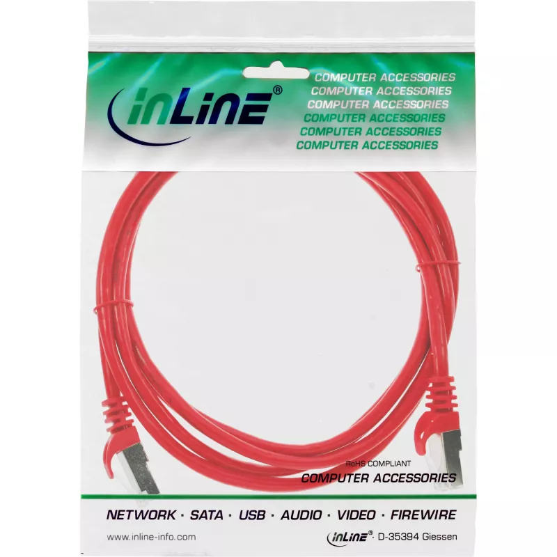 InLine ühenduskaabel F/UTP Cat.5e punane 2m