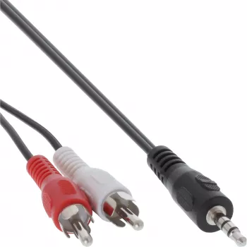 InLine audiokaabel 2x RCA isane / 3,5 mm stereoisane 5 m