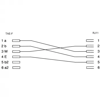 InLine TAE-F Saksa adapter TAE-F Saksa isane / RJ11 emane