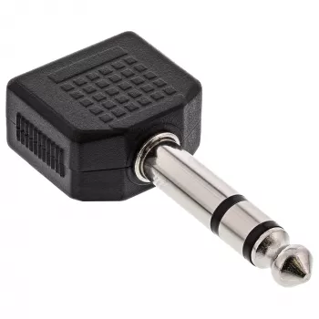 InLine heliadapter 6,3mm stereopesa isane / 2x 3,5mm stereo emane