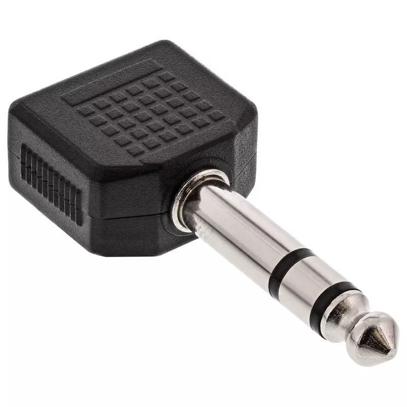 InLine heliadapter 6,3mm stereopesa isane / 2x 3,5mm stereo emane