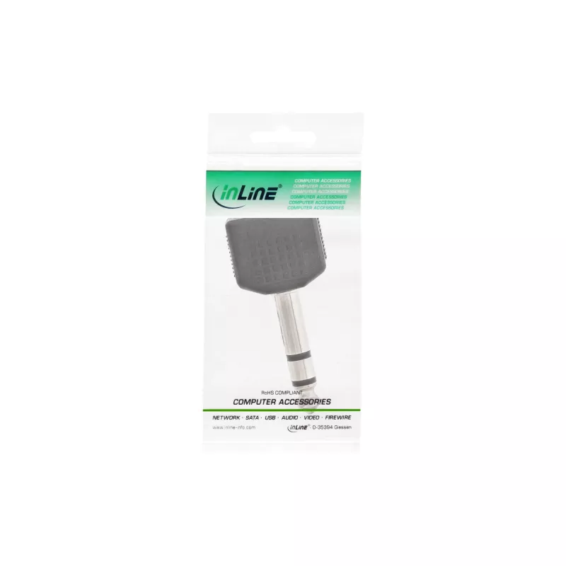InLine heliadapter 6,3mm stereopesa isane / 2x 3,5mm stereo emane