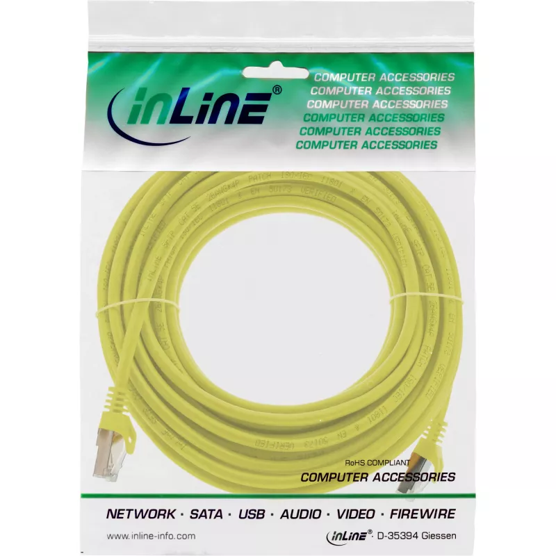 InLine patch-kaabel SF/UTP Cat.5e kollane 30m