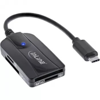 InLine kaardilugeja USB 3.2 Gen 1 USB-C, SD/SDHC/SDXC, microSD jaoks, UHS-II ühilduv