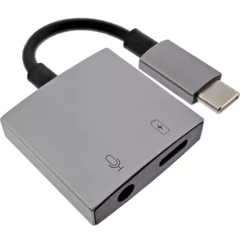 InLine USB-C heliadapteri kaabel, USB-C 3,5 mm pistikupesale + PD 30W