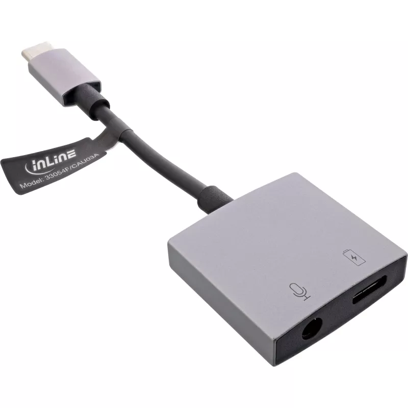 InLine USB-C heliadapteri kaabel, USB-C 3,5 mm pistikupesale + PD 30W