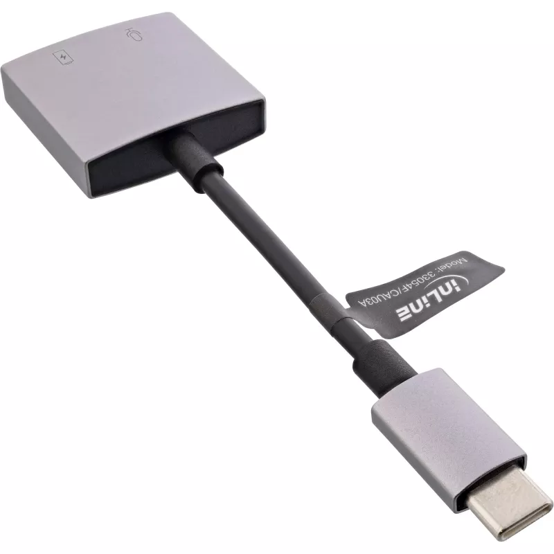 InLine USB-C heliadapteri kaabel, USB-C 3,5 mm pistikupesale + PD 30W