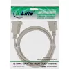 InLine null-modemi kaabel DB9 viiguga emane / emane, klambriga, hall, 3 m