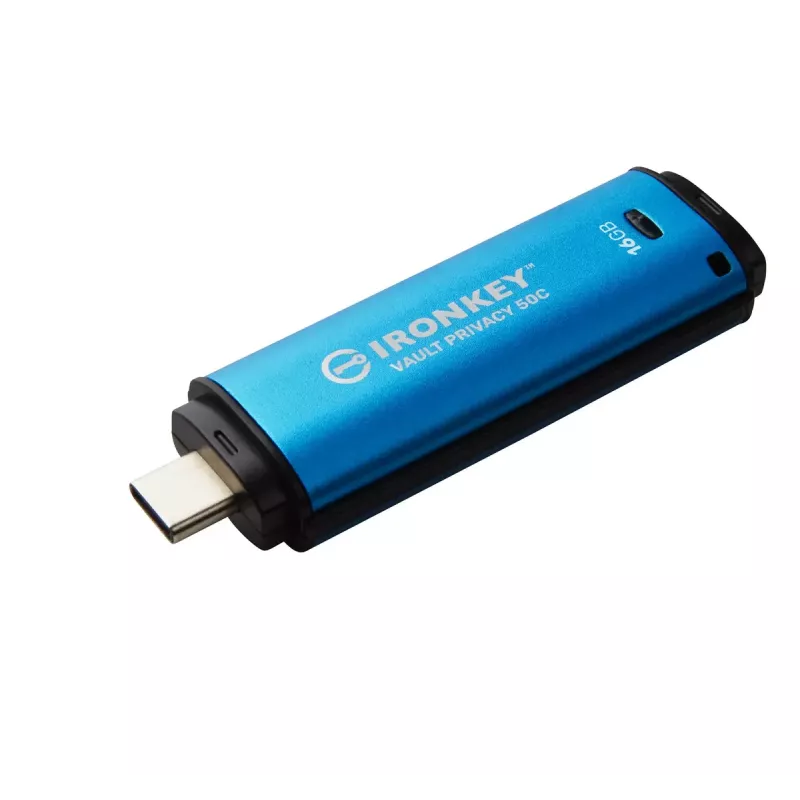 Kingston Technology IronKey 16GB USB-C Vault Privacy 50C AES-256 krüptitud, FIPS 197
