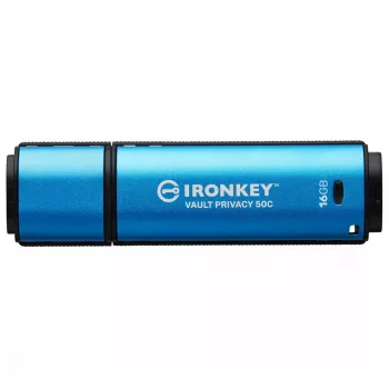 Kingston Technology IronKey 16GB USB-C Vault Privacy 50C AES-256 krüptitud, FIPS 197