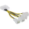 Toiteadapteri kaabel Molex InLine 33341A 0,05 m 4x ventilaatori pistik