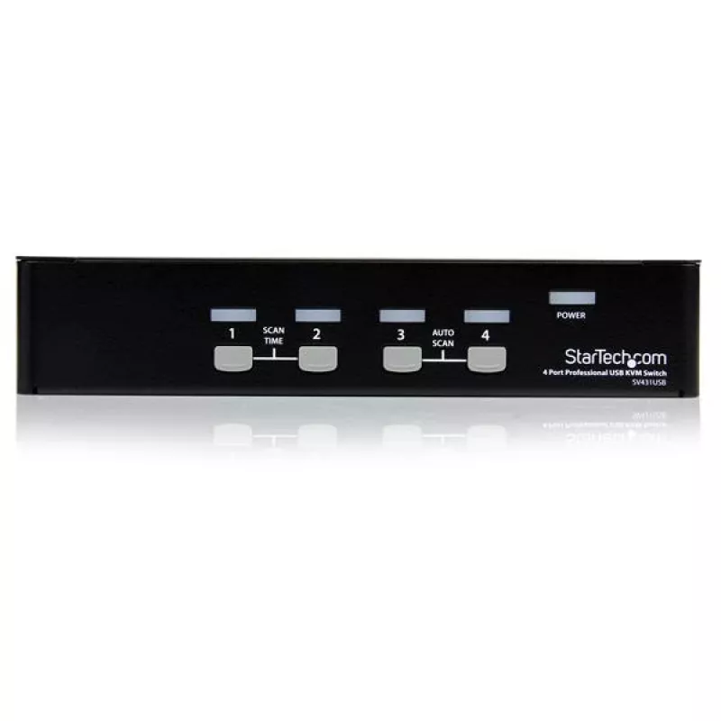StarTech.com 4-pordiline professionaalne VGA USB KVM-lüliti jaoturiga