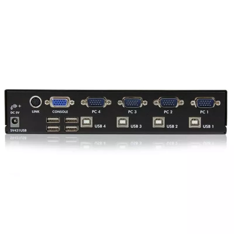 StarTech.com 4-pordiline professionaalne VGA USB KVM-lüliti jaoturiga