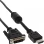 InLine HDMI-DVI kaabel 19 kontakti isane / 18+1 isane + ferriitsüdamik must 1,8 m
