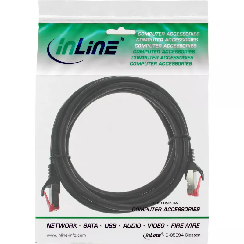 InLine patch-kaabel S/FTP PiMF Cat.6 250MHz PVC CCA must 0,5m