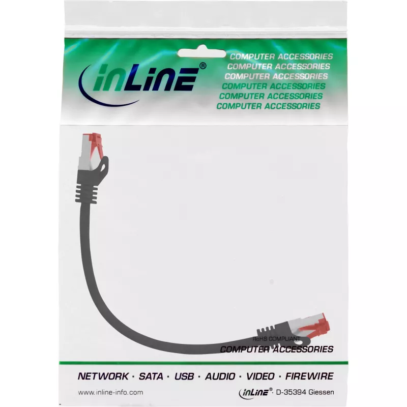 InLine patch-kaabel S/FTP PiMF Cat.6 250MHz PVC CCA must 0.25m