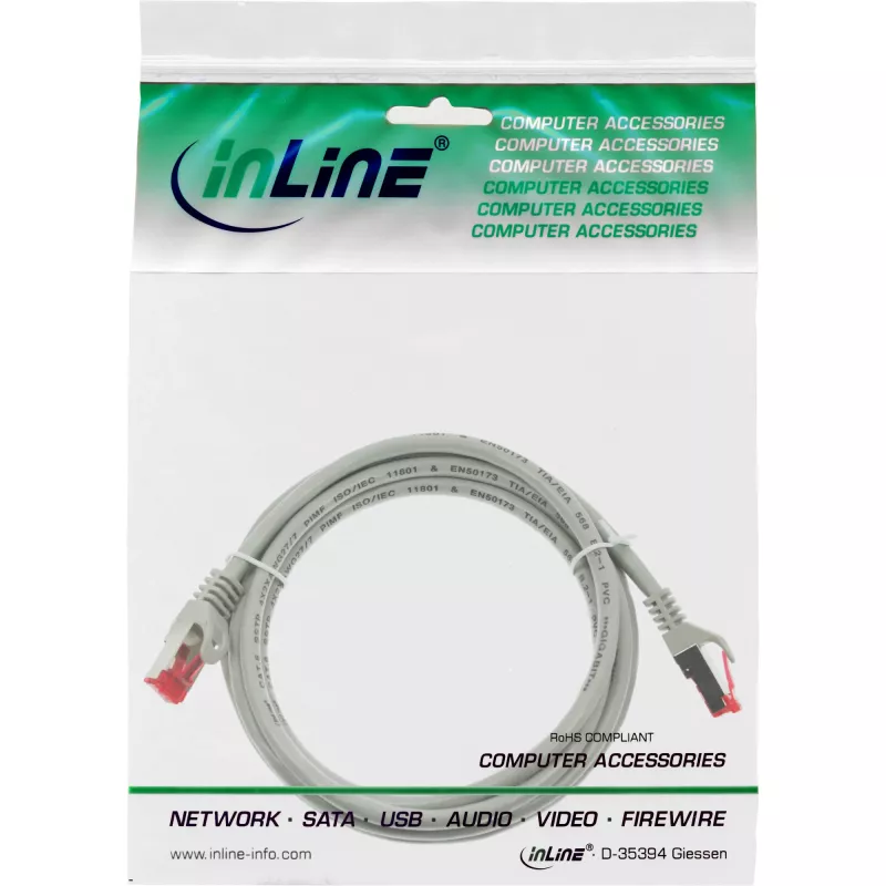 InLine patch-kaabel S/FTP PiMF Cat.6 250MHz PVC CCA hall 3m