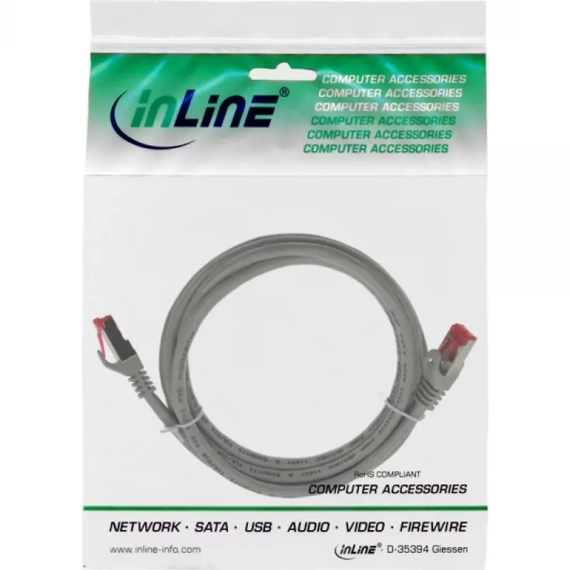 InLine patch-kaabel S/FTP PiMF Cat.6 250MHz PVC CCA hall 1m