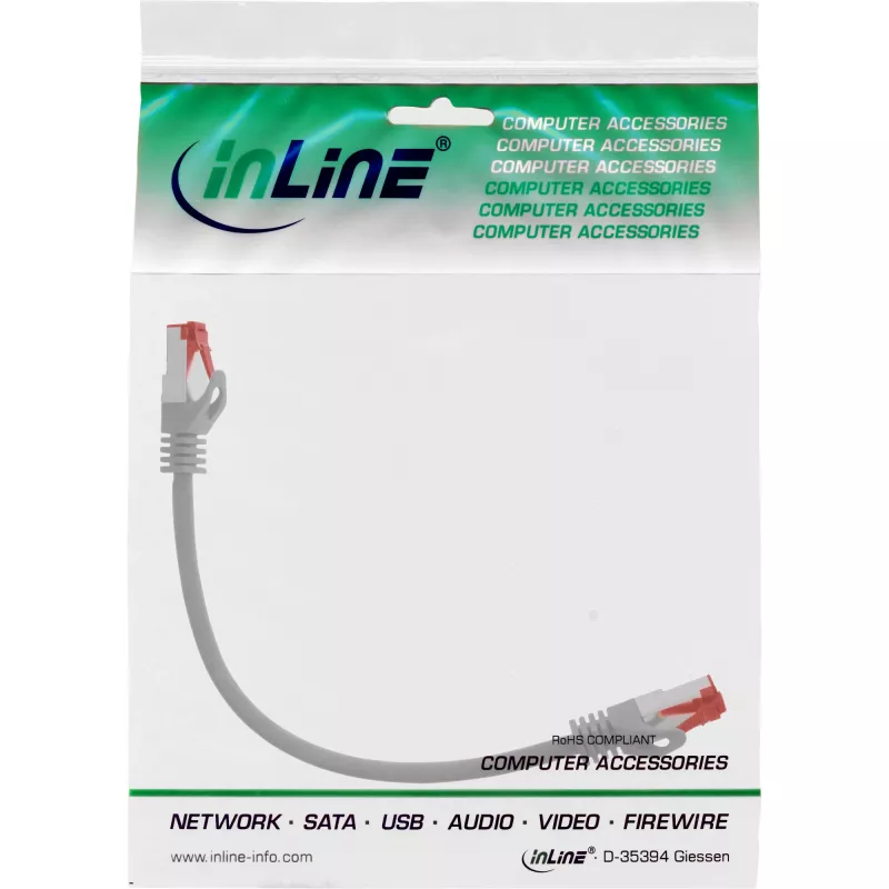 InLine patch-kaabel S/FTP PiMF Cat.6 250 MHz PVC CCA hall 0,25 m