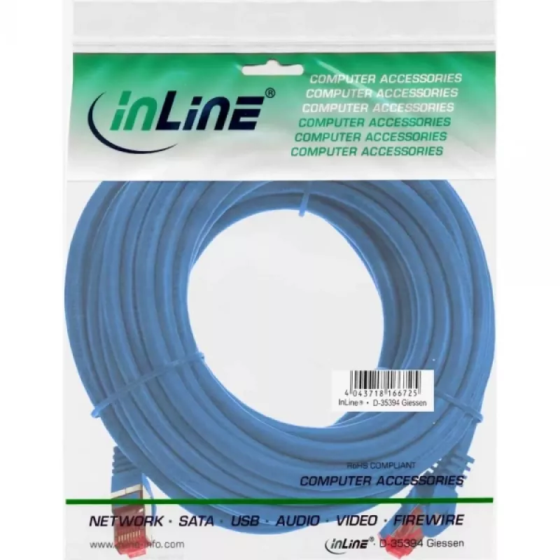 InLine võrgukaabel S/FTP PiMF Cat.6 250MHz PVC CCA sinine 10m