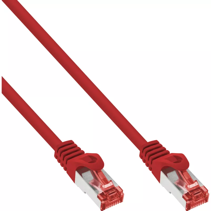 InLine patch-kaabel S/FTP PiMF Cat.6 250MHz PVC CCA punane 1m