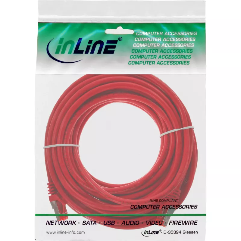 InLine paranduskaabel S/FTP PiMF Cat.6 250MHz PVC CCA punane 5m