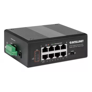 Tööstuslik kommutaator Intellinet 8 pordiga Gigabit Ethernet PoE+