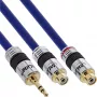 InLine helikaabel Premium 2x RCA emane / 3,5 mm isane kullatud 0,25 m