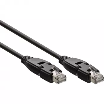 InLine 180° paigalduskaabel S/FTP PiMF Cat.6A 500MHz halogeenivaba vask must 1m