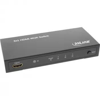InLine HDMI lüliti 3 SISEND 1 VÄLJUND signaal 4K2K 3D HD heli