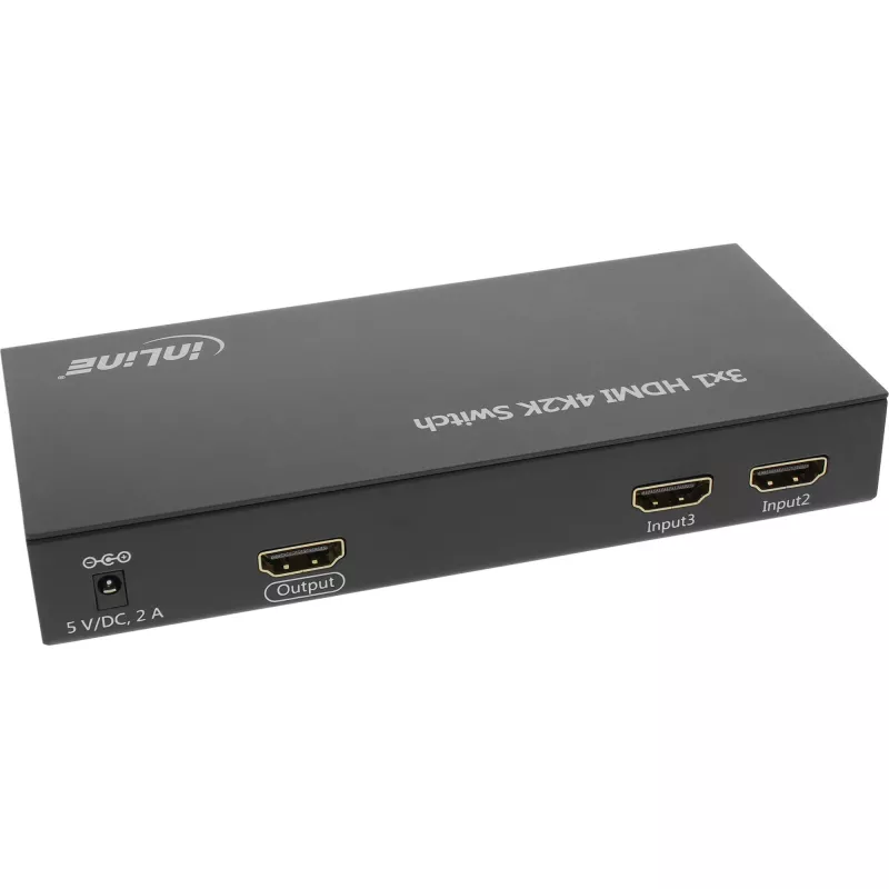 InLine HDMI lüliti 3 SISEND 1 VÄLJUND signaal 4K2K 3D HD heli