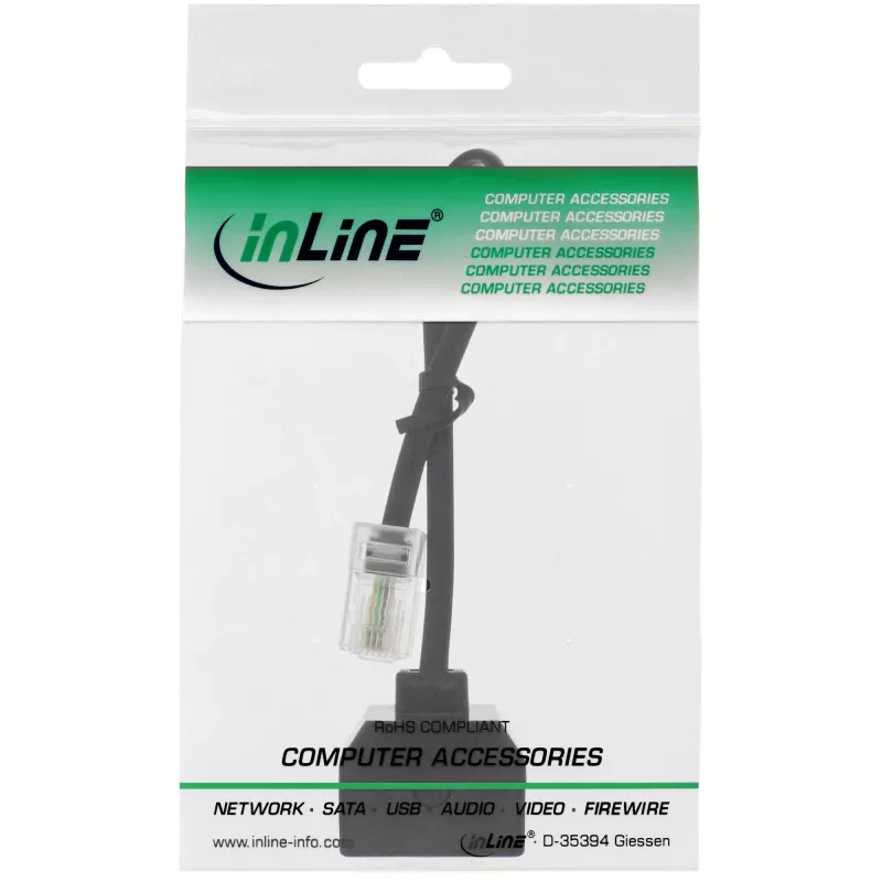 InLine ISDN-splitter 1x RJ45 M / 2x RJ45 F, 8P4C ilma takistiteta