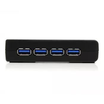 StarTech.com 4-pordiline must SuperSpeed USB 3.0 jaotur, USB 3.2 Gen 1 (3.1 Gen 1) Type-A, 5000 Mbit/s, must, toide, 5 V, 2 A
