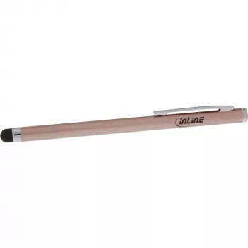Stylus-pliiats InLine 55467G puuteekraanidele nutitelefon tahvelarvuti roosa