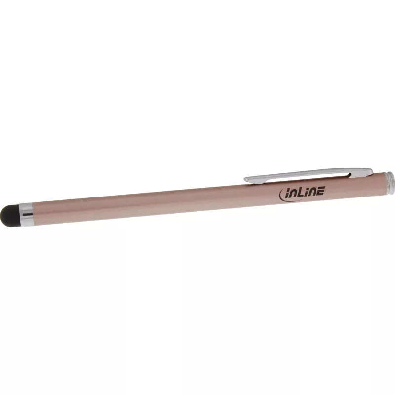 Stylus-pliiats InLine 55467G puuteekraanidele nutitelefon tahvelarvuti roosa