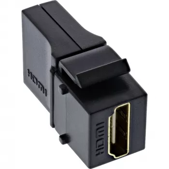 InLine HDMI Keystone sisselõigatav moodul, 4K/60Hz, HDMI AF/AF nurga all must