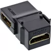 InLine HDMI Keystone sisselõigatav moodul, 4K/60Hz, HDMI AF/AF nurga all must