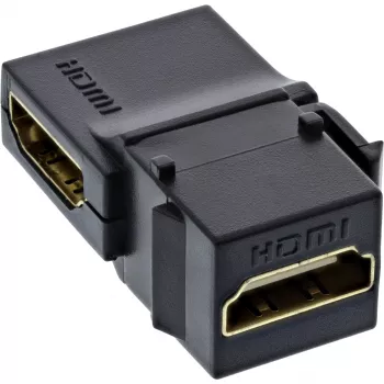 InLine HDMI Keystone sisselõigatav moodul, 4K/60Hz, HDMI AF/AF nurga all must